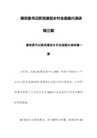 镇党委书记抓党建促乡村全面振兴演讲稿三篇 封面