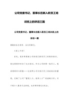 公司党委书记、董事长在新入职员工培训班上的讲话三篇 封面