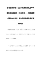 学习宣讲讲稿：习近平代表第十九届中央委员会向党的二十大作报告——实现建军一百年奋斗目标，开创国防和军队现代化新局面 封面