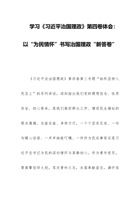 学习《习近平治国理政》第四卷体会：以“为民情怀”书写治国理政“新答卷” 封面