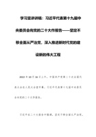 学习宣讲讲稿：习近平代表第十九届中央委员会向党的二十大作报告——坚定不移全面从严治党，深入推进新时代党的建设新的伟大工程 封面