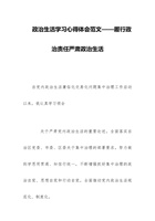 政治生活学习心得体会范文——履行政治责任严肃政治生活 封面