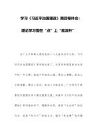 学习《习近平治国理政》第四卷体会：理论学习需在“点”上“凿深井” 封面