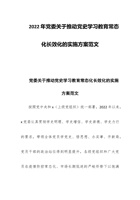 202x年党委关于推动党史学习教育常态化长效化的实施方案范文 封面