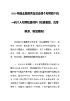 精选主题教育生活会四个对照四个找一找个人对照检查材料《检视差距、反思根源、制定措施》 封面