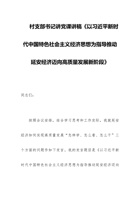 村支部书记讲党课讲稿《以习近平新时代中国特色社会主义经济思想为指导推动延安经济迈向高质量发展新阶段》 封面