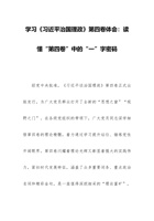 学习《习近平治国理政》第四卷体会：读懂“第四卷”中的“一”字密码 封面